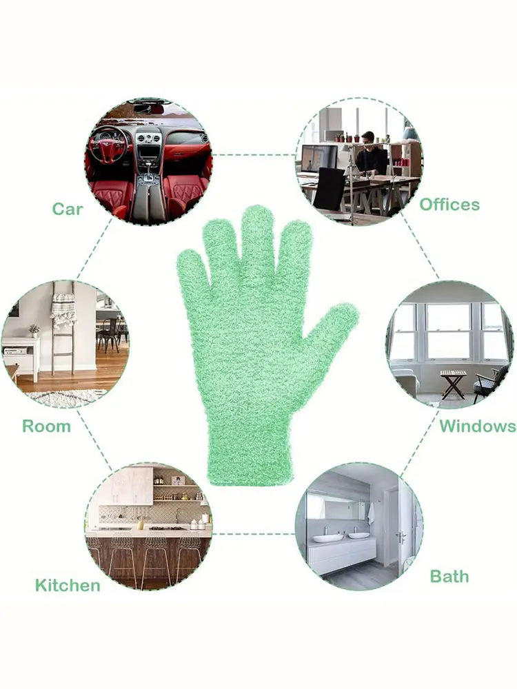 Guantes de microfibra para limpieza de polvo, elásticos y transpirables, para coches, barcos, piscinas, hogar, cocina, limpieza de muebles, 1 ud.