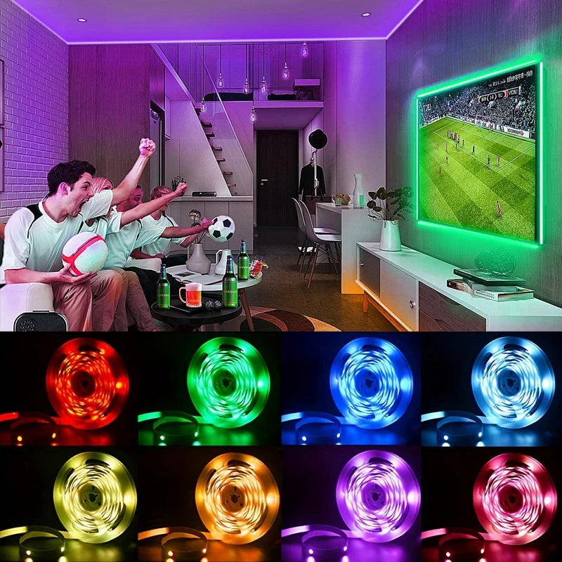 Luces Led para TV, tira de luces Led con Control de 3 teclas, cinta de luces USB de 5V para retroiluminación de TV, decoración de fiesta en casa, cinta Flexible