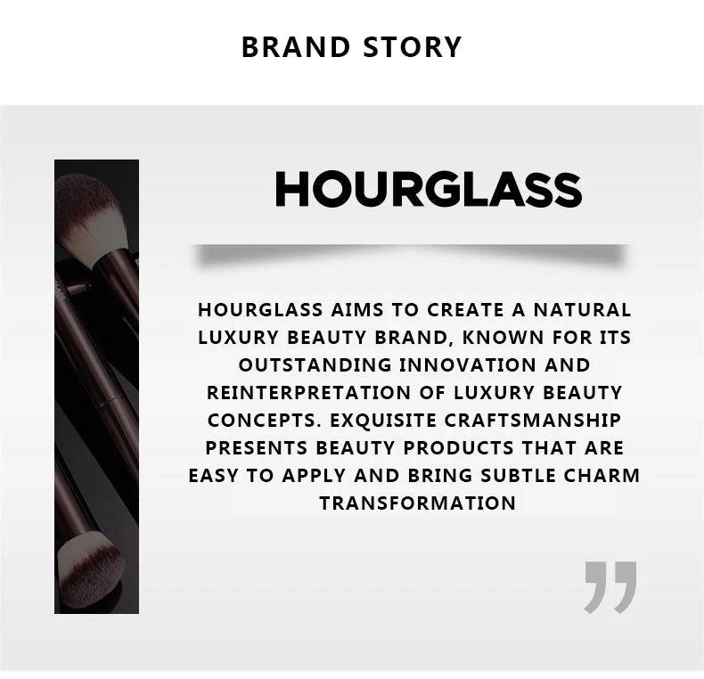 Hourglass-brocha de maquillaje de fibra suave, cepillo de base de brillo ambiental, diseño de moda de cabello, un solo rostro, n. ° 21