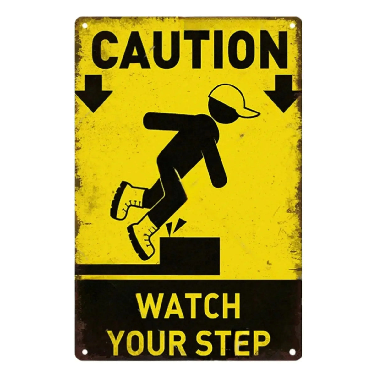 Letrero de metal con aviso de precaución retro inspirado en Tiki vintage, "Vídeo de advertencia para niños", para hombre, cueva, garaje y puerta, arte de pared
