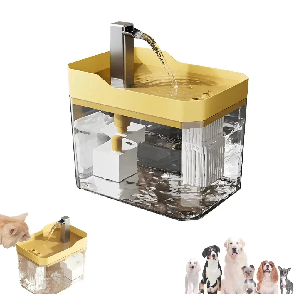 Bebedero Automático XUSB con Circulación de Agua Continua, Dispensador de Agua para Gatos, Recipiente Extraíble con Bomba y Filtro de Agua, Silencioso