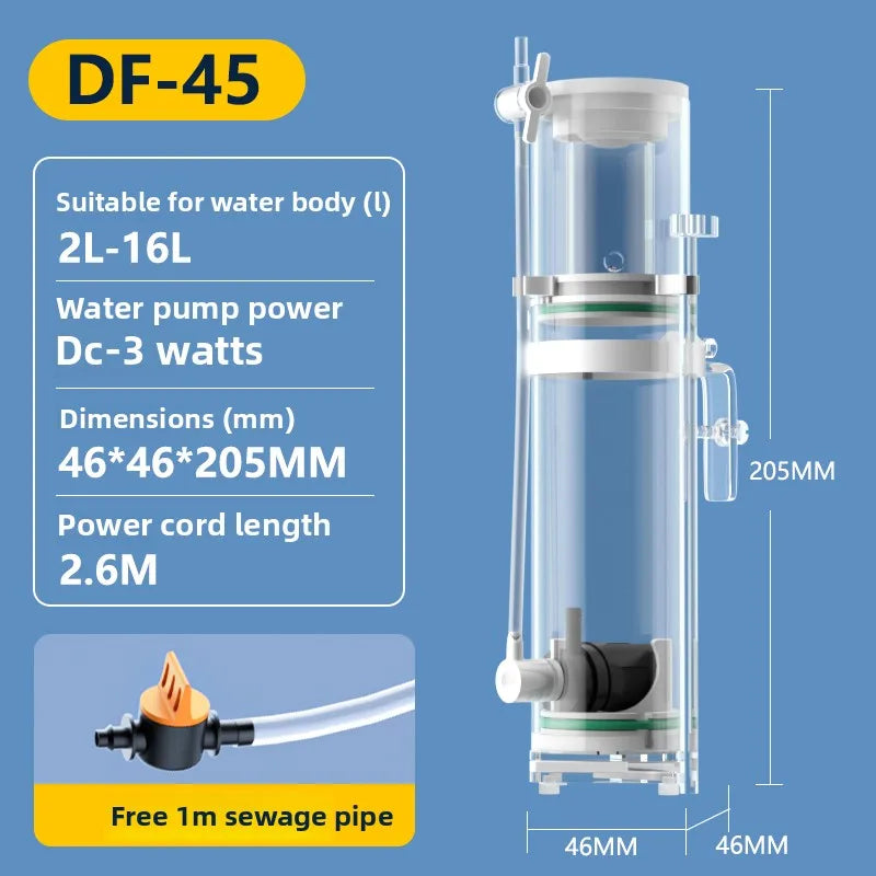 Mini separador de proteínas para acuario, filtro de Coral de agua de mar, minifiltro incorporado para acuario, 110V-240V