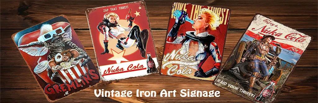 Letrero de metal con aviso de precaución retro inspirado en Tiki vintage, "Vídeo de advertencia para niños", para hombre, cueva, garaje y puerta, arte de pared