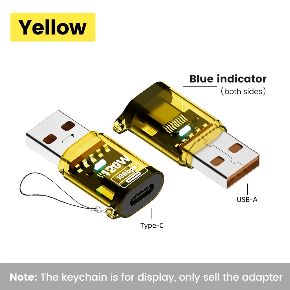 Olaf 120W tipo C a USB A OTG adaptador USB 3,2 a tipo C conector de carga rápida para iPhone 15 16 Macbook iPad Huawei P60Xiaomi