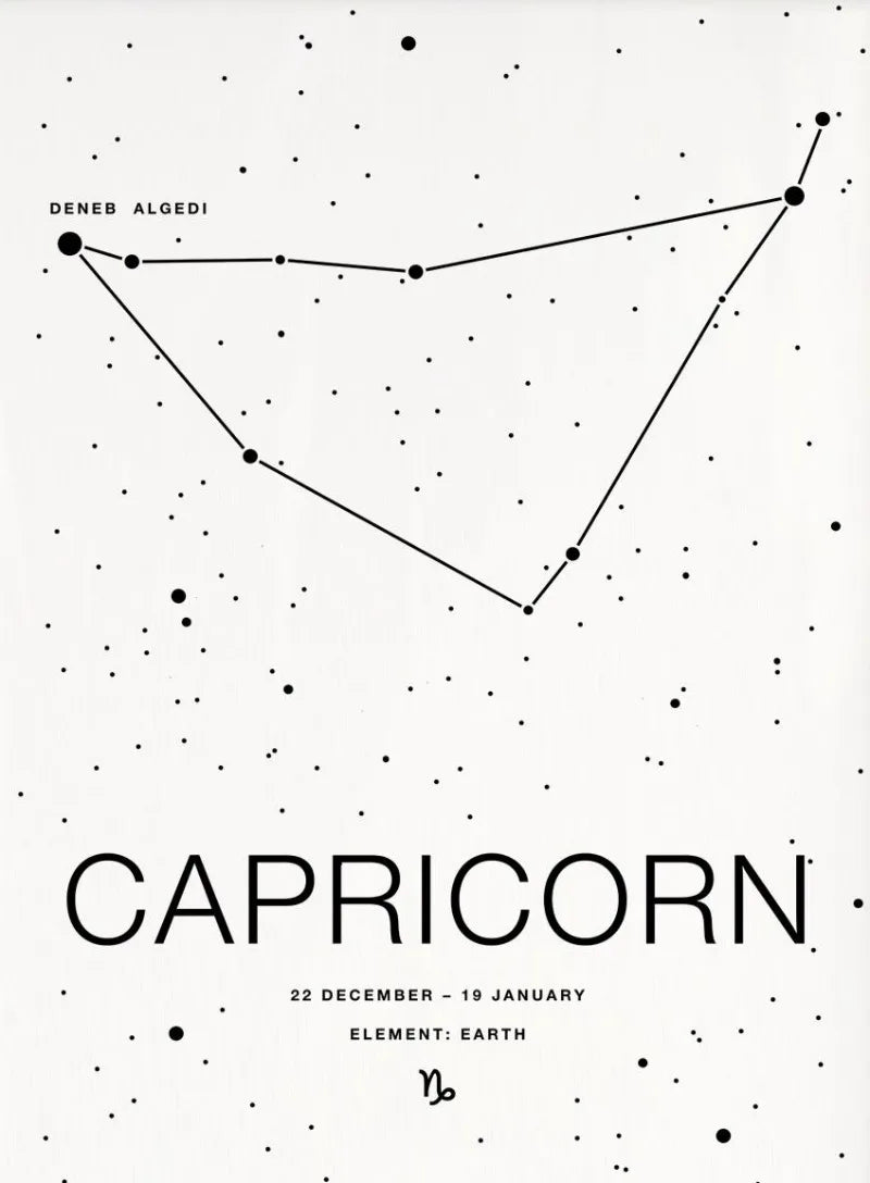 Zodiac Minimalist Aries Cancer Libra Aquarius Sign Black White Poster Print Wall Art Pictures Canvas Painting Room Home Decor