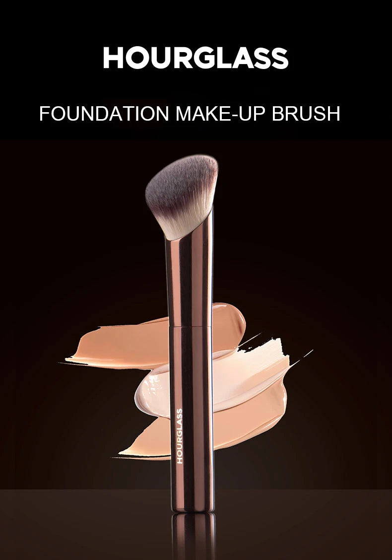 Hourglass-brocha de maquillaje de fibra suave, cepillo de base de brillo ambiental, diseño de moda de cabello, un solo rostro, n. ° 21