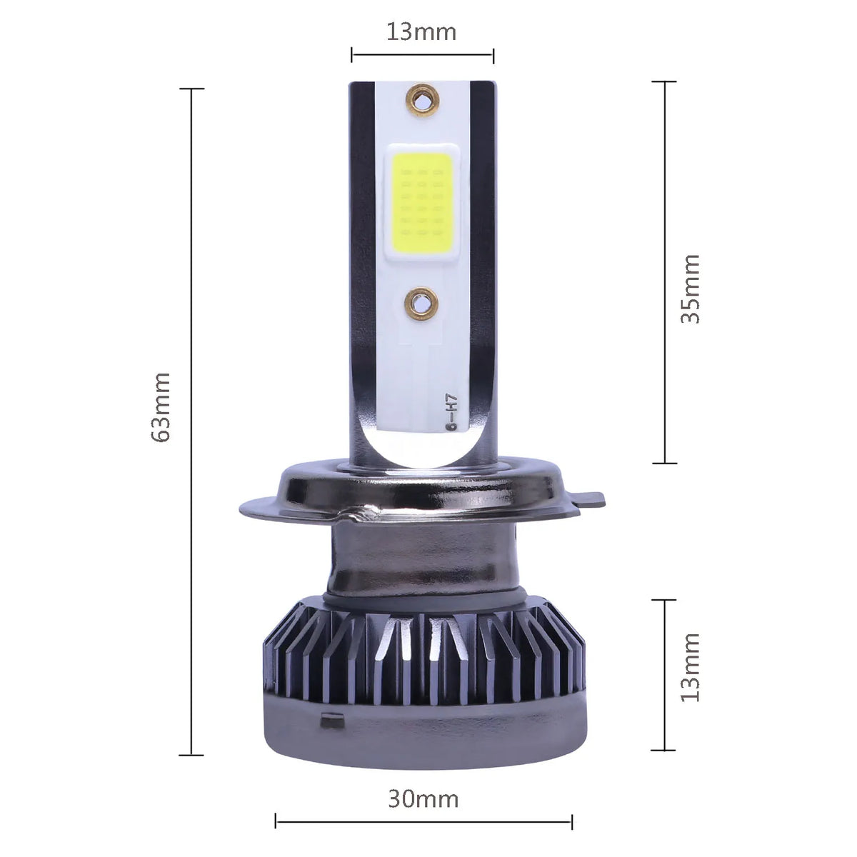 2 Piezas de Bombillas LED H4 H7 para Faros Delanteros de Coche, Bombilla LED H1 H8 H11 9005 HB3 9006 HB4 9004 HB1 H3 HB5 H13, Luces LED de 20000LM, Lámpara Turbo de 12V