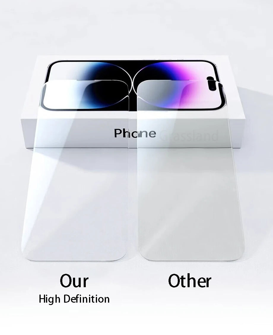 Protector de pantalla de vidrio templado para iPhone, película protectora para iPhone 15, 14, 13, 12, 11 Pro Max, 6, 7, 8 Plus, X, XS, Max, XR, 4 unidades