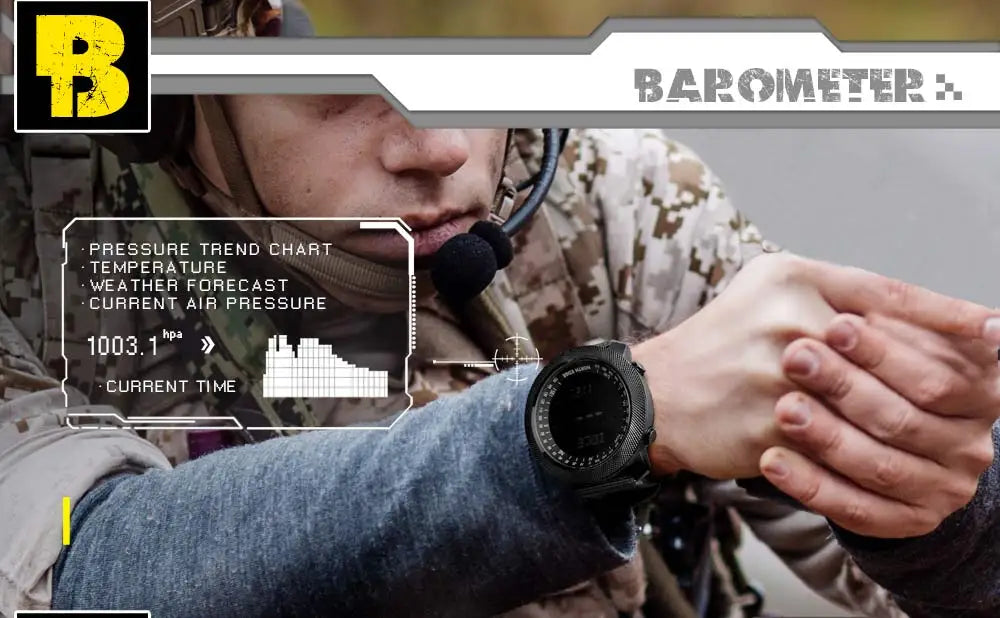 Reloj Deportivo Digital para Hombre NORTH EDGE, Relojes Militares para Correr y Nadar, Altímetro, Barómetro, Brújula, Resistente al Agua 50 m