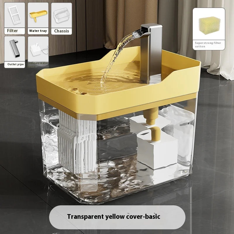 Bebedero Automático XUSB con Circulación de Agua Continua, Dispensador de Agua para Gatos, Recipiente Extraíble con Bomba y Filtro de Agua, Silencioso