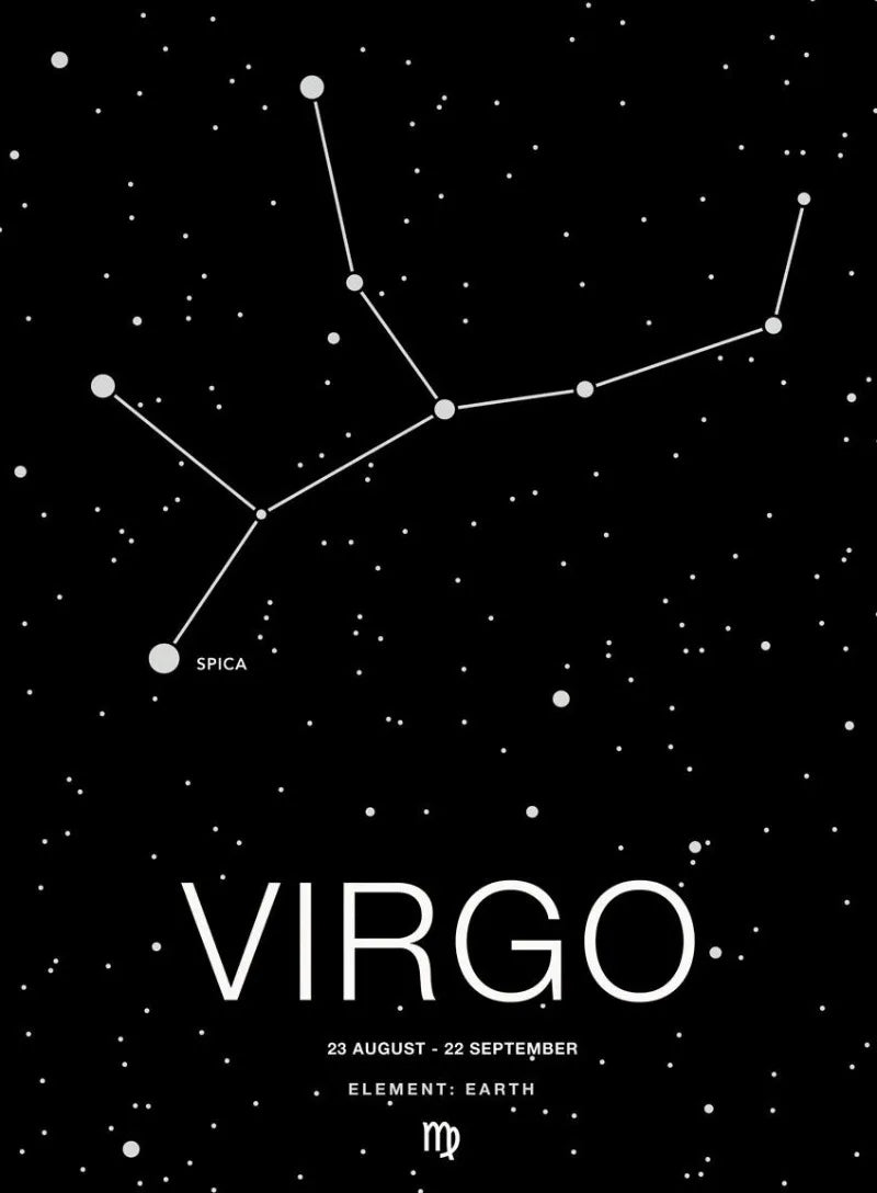 Zodiac Minimalist Aries Cancer Libra Aquarius Sign Black White Poster Print Wall Art Pictures Canvas Painting Room Home Decor