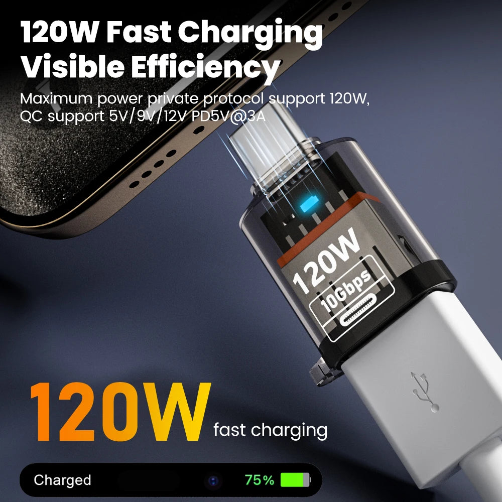 Olaf 120W tipo C a USB A OTG adaptador USB 3,2 a tipo C conector de carga rápida para iPhone 15 16 Macbook iPad Huawei P60Xiaomi